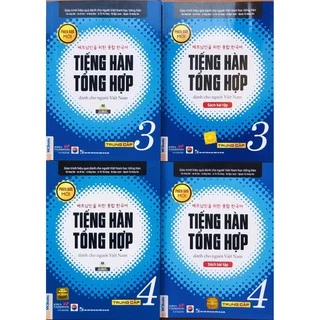 Sách - Combo Tiếng Hàn Tổng Hợp Dành Cho Người Việt Nam trung cấp 3 + 4 (SGK + SBT) bản 1 màu