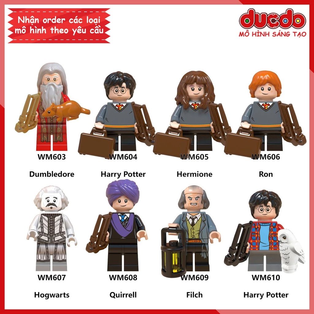 Minifigures các nhân vật trong Harry Potter - Đồ chơi Lắp ghép Xếp hình Mini Mô hình WM 6047