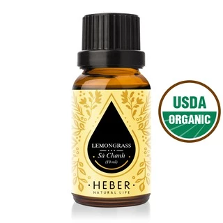 Tinh Dầu Sả Chanh Lemongrass Heber Natural Life, Cao Cấp Nhập Khẩu, Thiên Nhiên Nguyên Chất Xông Phòng, 10ml/30ml/50ml