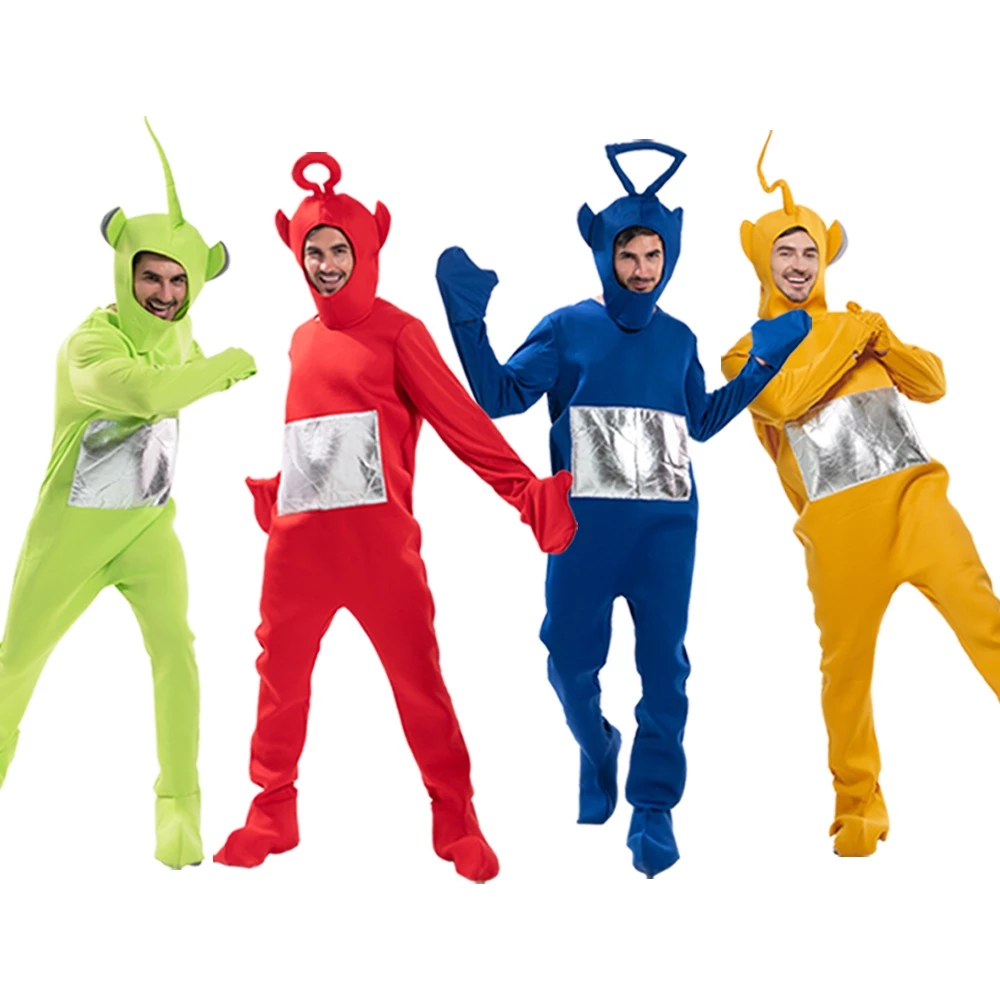 Người Lớn Unisex Ngộ nghĩnh Teletubbies Trang Phục Nam Nữ Hoạt Hình Đáng Yêu Teletubbies Cosplay Trang Phục Cho Tiệc Halloween Carnival Sân Khấu Biểu Diễn Lạ Mắt Trang Phục