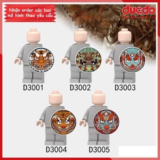 Combo 10 khiên lá chắn cho Minifigures lính trung cổ - Đồ chơi Lắp ghép Xếp hình Mini Mô hình D3001 - D3005