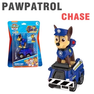 Mô hình xe ô tô Pawpatrol chú chó cứu hộ nhân vật Chase xe đồ chơi trẻ em bằng nhựa