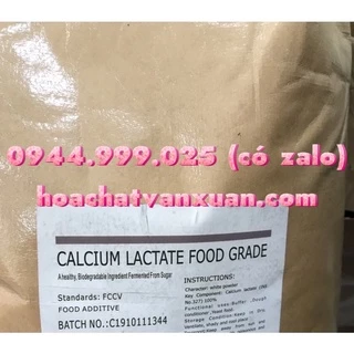Calcium lactate food grade túi 500g cấp thực phẩm canxi lactate