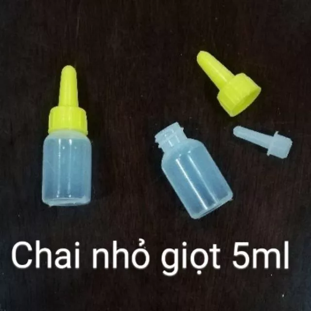 100 Lọ Nhựa Nhỏ Mắt 5ml - Chai Chiết Mực, Hương Liệu - Chai Nhỏ Giọt - Chai Lọ Chiết Mỹ Phẩm - Dụng Cụ Spa