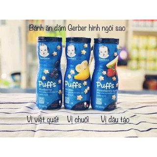 [DATE 2024][TẶNG SÁCH TÔ MÀU MA THUẬT] Bánh Gerber Puffs sao ăn dặm cho bé - Bánh gạo Nobi