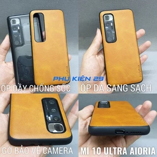 [Xiaomi Mi 10 Ultra] Ốp lưng chống sốc lưng da cao cấp AIORIA