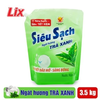 Nước rửa chén Siêu sạch Lix túi 3.5kg tiết kiệm