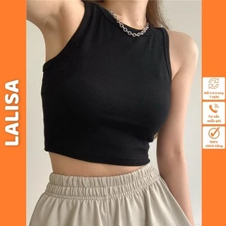 Áo croptop balo nữ basic - phong cách mùa hè năng động / ÁO CROPTOP BA LỖ NGƯỢC LALISA  AO008