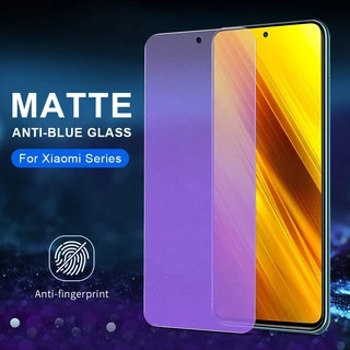 Kính Cường Lực Nhám Full Màn Chống Tia Sáng Xanh Chống Vân Tay Xiaomi Mi 9T 10T 11T 12T 11 Lite Poco F2 F3 F4 M3 M4 X3 X4 X5 Pro Redmi Note 7 8 9 9S 10 10S 11 11S 12 12S 9A 9C