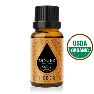 Tinh Dầu Gừng Ginger Heber Natural Life, Cao Cấp Nhập Khẩu, Thiên Nhiên Nguyên Chất Xông Phòng, Chai 10ml/30ml/50ml