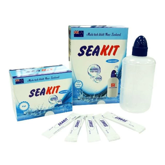 Combo 30 Gói Muối Hoặc Bộ Dụng Cụ Rửa Mũi Xoang Seakit Nam Hà(1bình+ 30gói muối)  Hỗ Trợ Viêm Mũi Dị Ứng