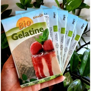 Gelatin hữu cơ Bio Ewald của Đức 12 lá 20g