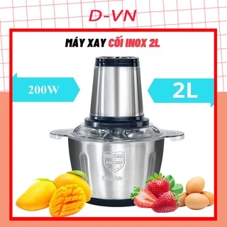 [ BH 1 Năm ] Máy Xay Thịt Cối Inox 4 Lưỡi dao - Cối xay thịt inox 2 lít  - máy say thịt chính hãng