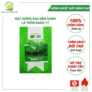 Hạt giống rau dền xanh lá tròn RADO 17 (20g) | Giống Khoẻ, Tỉ Lệ Nảy Mầm Đến 90%, Có Hỗ Trợ Trồng Rau Tại Nhà