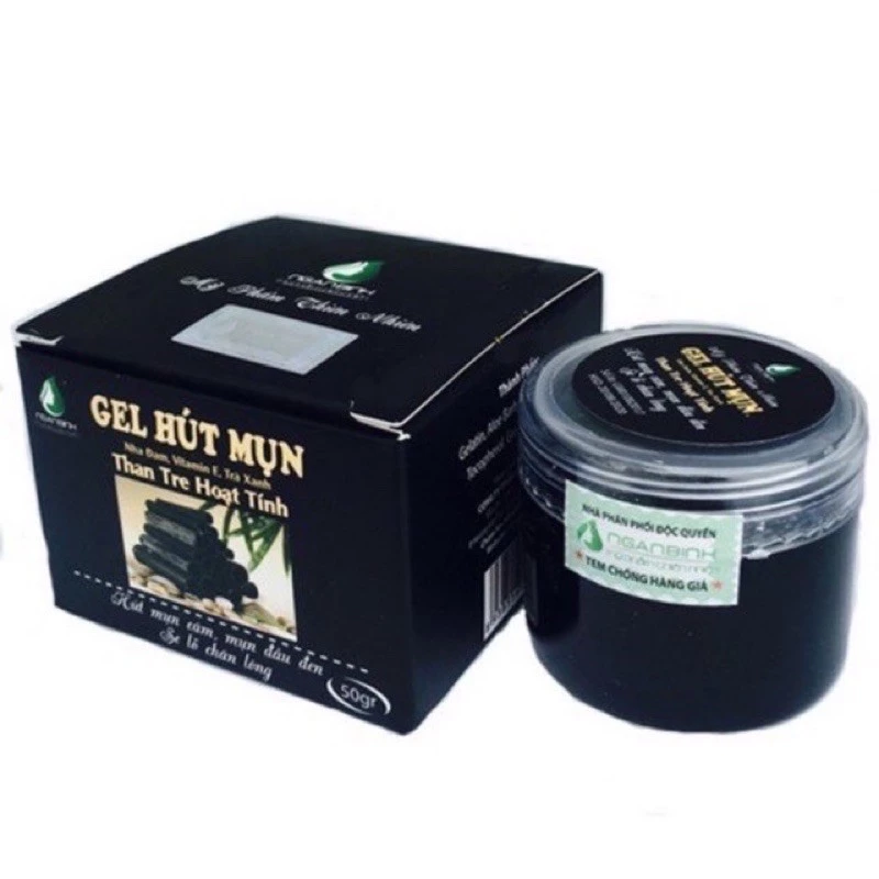 CHÍNH HÃNG NGÂN BÌNH - Gel lột mụn than tre hoạt tính 1 lọ 50gr đầy đủ tem