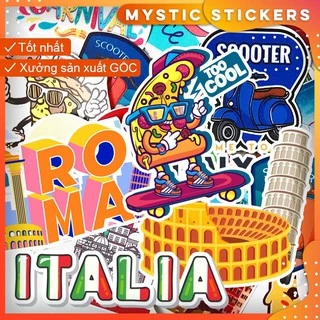 [ITALY] 27 Sticker chống nước trang trí,dán xe laptop mũ bảo hiểm vali...