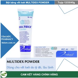 MULTIDEX BỘT - MULTIDEX POWDER - Bột băng vết loét do tỳ đè, do bỏng, vết loét lâu lành