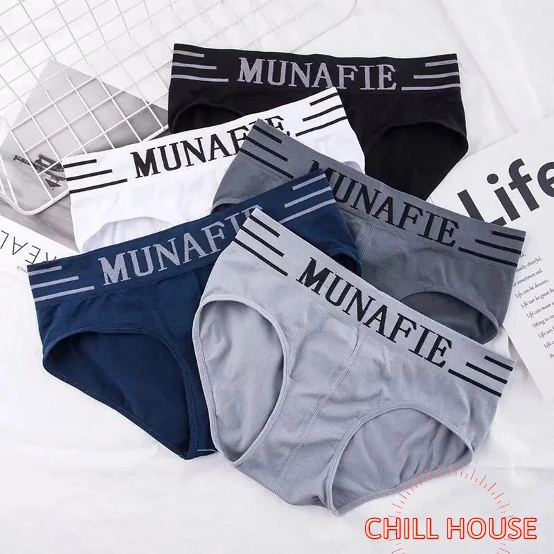 Quần sịp chéo MUNAFILE cao cấp co giãn 4 chiều cotton, túi zip sang trọng