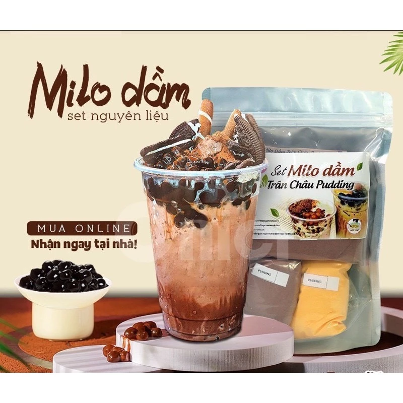 [Rẻ Vô Địch] SET MILO DẰM FULL TOPPING