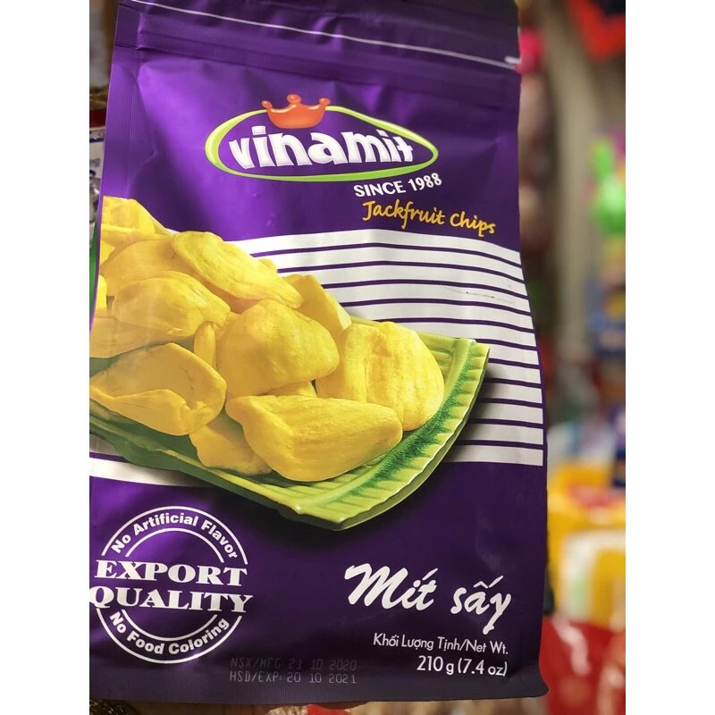 combo 2 gói mít sấy giòn vinamit gói 210gr