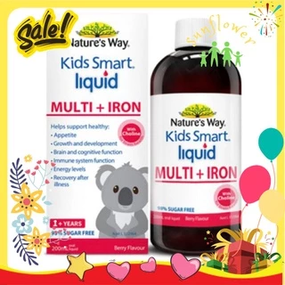 Siro Kids Smart Liquid Multi + Iron giúp bổ sung Sắt, acid folic và các vitamin cho trẻ