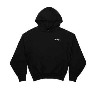 Áo Hoodie POPPOP FALLING OVERSIZE CROP/ BLACK