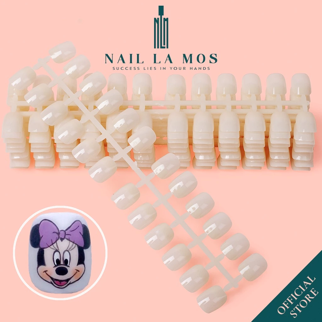 Vỉ móng mẫu phom vuông tập sơn (1 bịch 10 vỉ 240 móng) - vỉ móng form vuông vẽ hoạt hình chuyên dụng