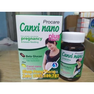 VIÊN UỐNG CANXI NANO Procare BỔ SUNG CANXI CHO PHỤ NỮ CHUẨN BỊ MANG THA LỌ 30 VIÊN