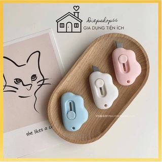 Dao rọc giấy -mini cute 🌺SALE🌺 Dao rọc giấy hình đám mây nhỏ gọn tiện dụng QC560