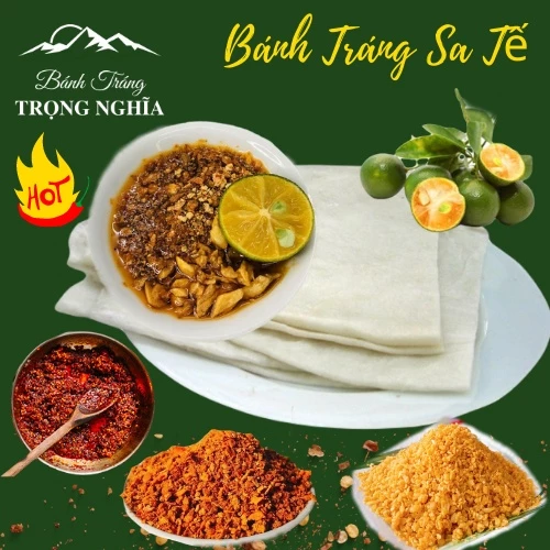 [5 Bịch]Bánh Tráng Sa Tế Tỏi Tắc Trọng Nghĩa