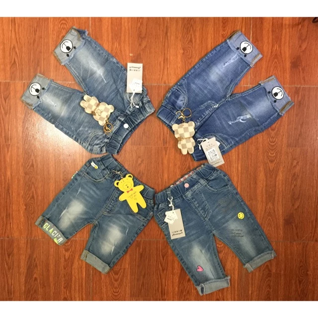 Quần legging lửng bé gái chất jeans mềm co giãn