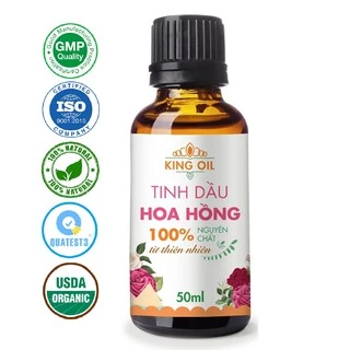 Tinh dầu Hoa Hồng KingOil nguyên chất từ thiên nhiên, xông phòng, thơm phòng, thư giản, đuổi muỗi