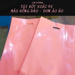 FULL SIZE - 1KG Túi Nilong Hột Xoài Màu Hồng Đào - Đơn Ào Ào - Túi Hột Xoài PE Trơn Bóng