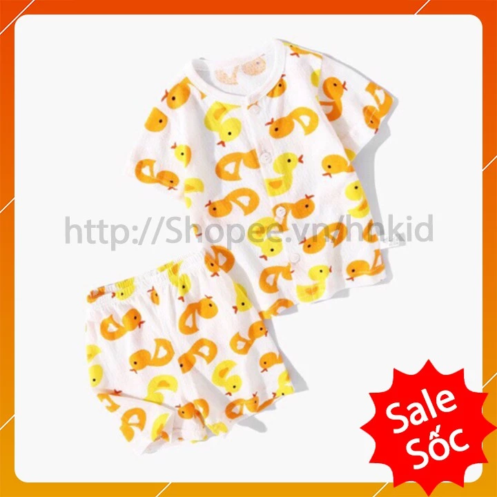 Bộ  Cotton Thông Hơi Cộc Tay Siêu Mềm Mịn Cho Bé