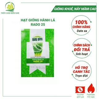 Hạt giống hành lá RADO 25 (2.5g) | Giống Khoẻ, Tỉ Lệ Nảy Mầm Đến 90%, Có Hỗ Trợ Trồng Rau Tại Nhà