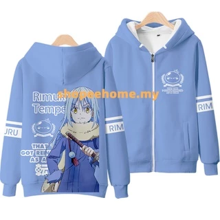 Áo Khoác Hoodie Tay Dài Có Khóa Kéo In Hình Tensura King of Monsters Rimuru Tempest 3D Thời Trang Unisex 2022