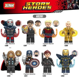 Minifigures Siêu Anh Hùng Thor War Machine Captian Pepper X0261 - Mini 