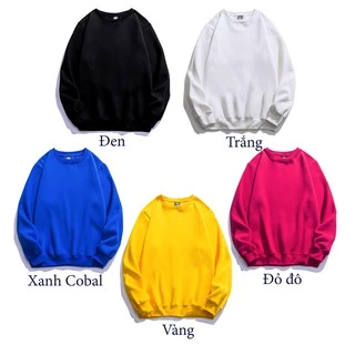 Sweater trơn - Áo nỉ tay dài - Chất nỉ bông dày dặn - Co dãn 4 chiều