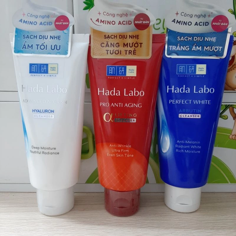 SỬA RỬA MẶT HADA LABO CẢI THIỆN LẢO HÓA, DƯỠNG ẨM TỐI ƯU, DƯỠNG TRẮNG 80G CTY ROHTO