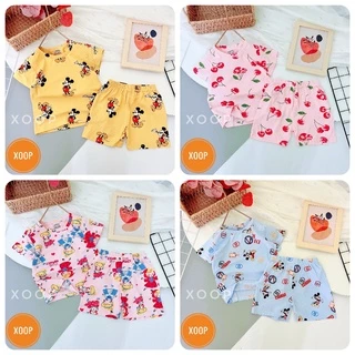 Xả  ! Size nhỡ b5 (18-23kg) Bộ cộc xuất hàn chất cotton lạnh in tràn hàng quảng châu cho bé