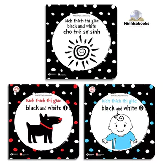 Sách - Combo 3 cuốn Kích thích thị giác black and white cho trẻ sơ sinh