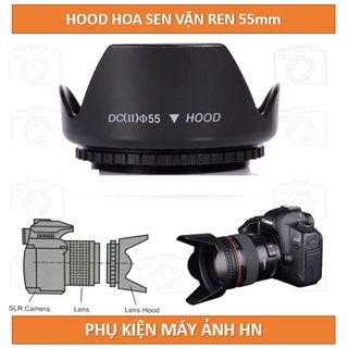 [55mm]Lens hood Loa che nắng hoa sen vặn ren ống kính máy ảnh Phi 55mm