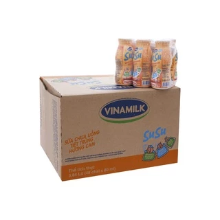 (Đủ Vị) Thùng sữa chua uống Vinamilk Susu Cam, Dâu, Táo 80ml (48 chai)