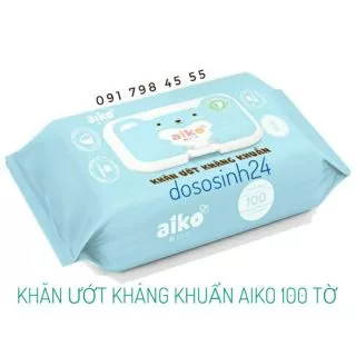 [4 tặng 1] Khăn ướt kháng khuẩn Aiko cho bé (100 tờ)