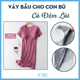 Đầm Bầu | Cho Con Bú | Có Đệm Lót | V01 Hàng Trung Quốc | Vải Modal | Mặc Ở Nhà | Đi Chơi | Mềm | Thoáng Mát