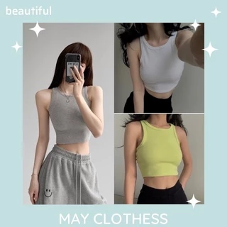 Áo balo nữ basic - phong cách mùa hè năng động / ÁO CROPTOP BA LỖ NGƯỢC mayclothess shop