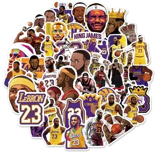 Set 50 Hình Dán Chống Thấm Nước Họa Tiết Cầu Thủ Bóng Rổ Lebron James Trang Trí Đa Dụng