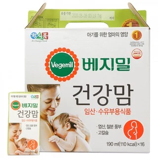 Sữa bầu Vegemil Hàn Quốc 190ml (vỉ 16 hộp) - HSX 12 tháng kể từ NSX