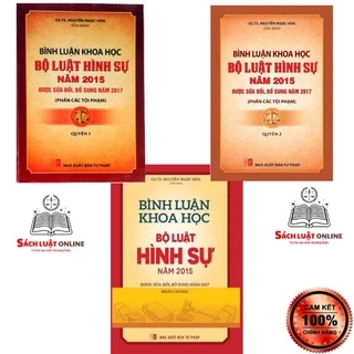 Sách - Combo Bình luận Khoa học Bộ luật Hình sự (3 cuốn) (NXB Tư pháp)