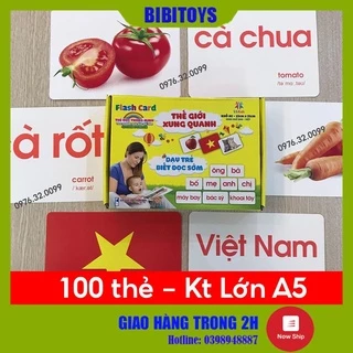 [GIÁ SP MỚI] Bộ thẻ học FLASH CARDGlenn Doman A5 - 17x21cm dạy bé nhận biết về Thế giới xung quanh, kết hợp dạy Từ vựng